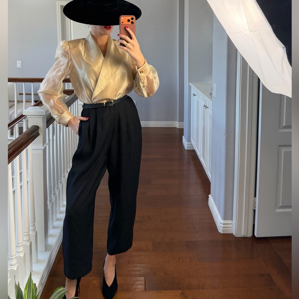 Elegant Black and Gold Women's Jumpsuit